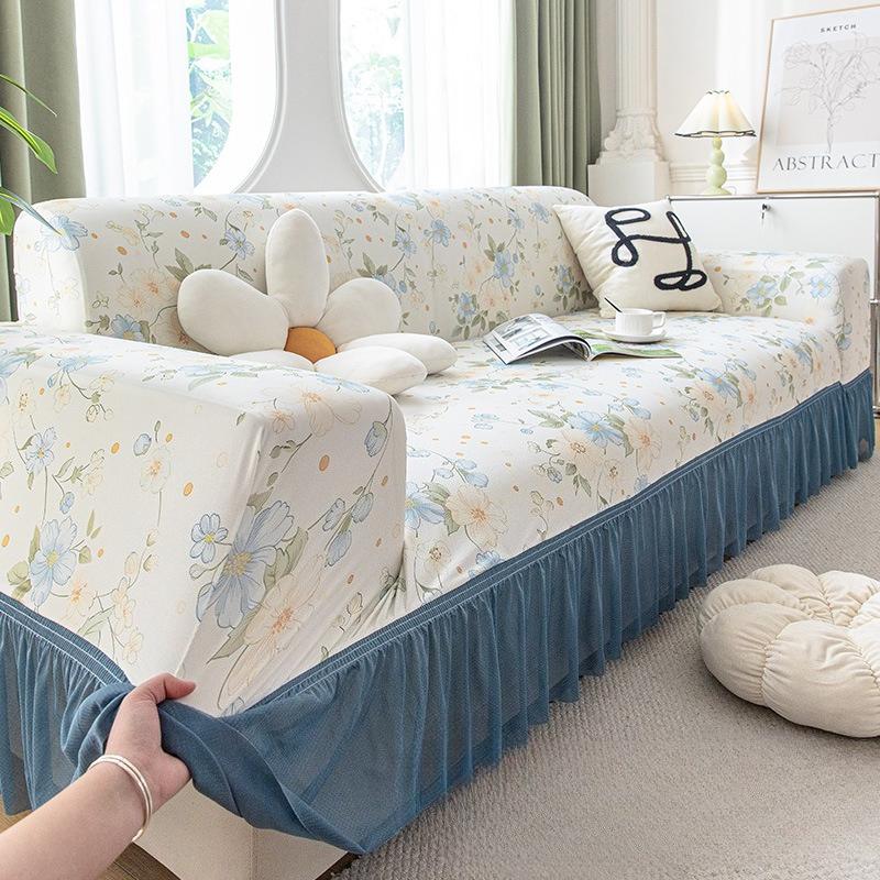 Summer New Sofa Cover All Inclusive Elastic Universal Cover Simple and Universal Anti Slip Sofa Summer Ice Silk Sofa Cover