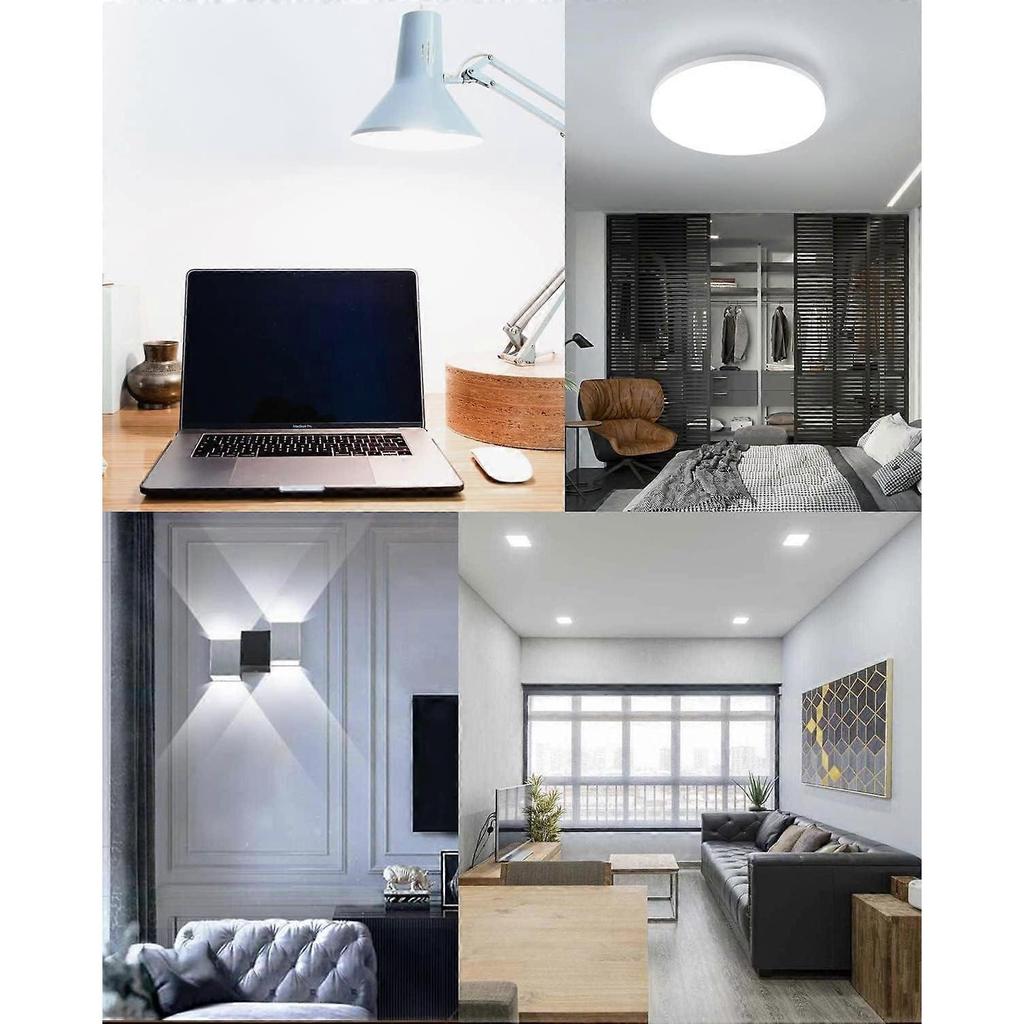 GU10 LED Bulbs Cool White 6000K, 7W 350LM, 50W Halogen Equivalent, Non-Dimmable, 120 Degree Beam Angle, AC 220-245V, Pack of 10