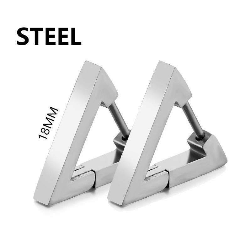 1 Pairs Punk Stainless Steel Stud Earrings Black Earrings Set For Men Women Vintage Hip Hop Piercing Ear Jewelry Accessories3