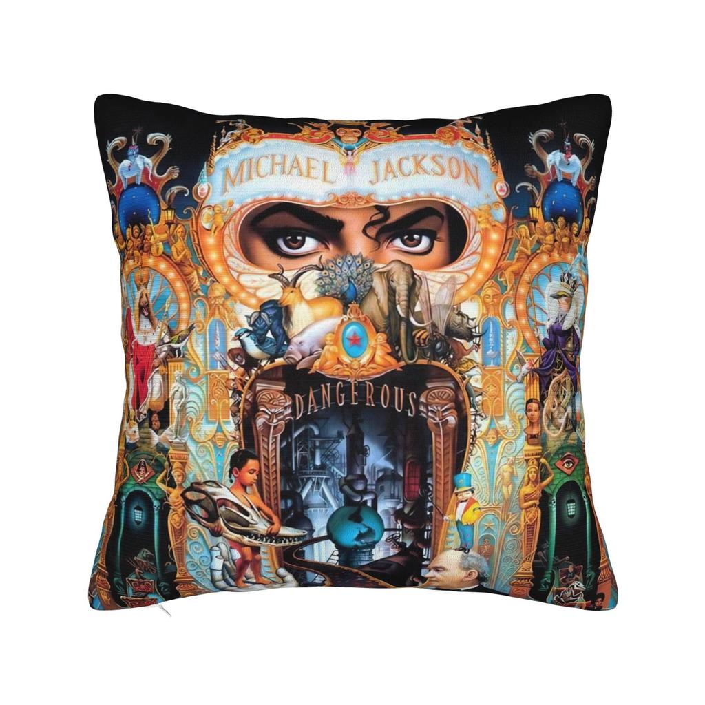 Beat It piano MJ king of pop Square Pillow Cases Cushion Cover Awesome Zippered Decor Pillowcase for Home 18"x18"