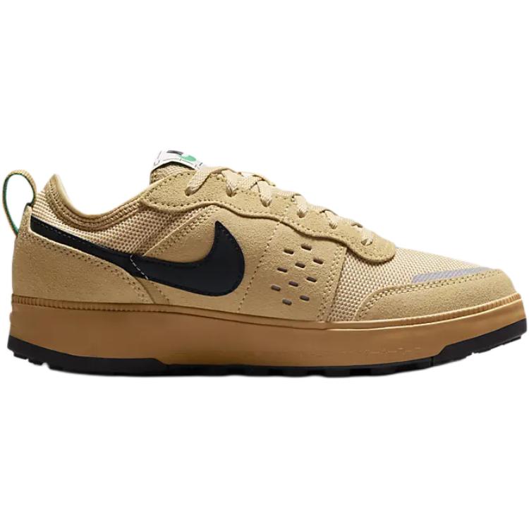 Nike C1TY Anti-Slip Wear-Resistant Low-Top Kids Lifestyle Shoes Linen Sesame Brown Stadium Green Black Kids' Sneakers HQ0028-200