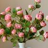High-End Realistic Rose Arrangement In Ceramic Vase – Artificial Floral Bouquet for Living Room Decor