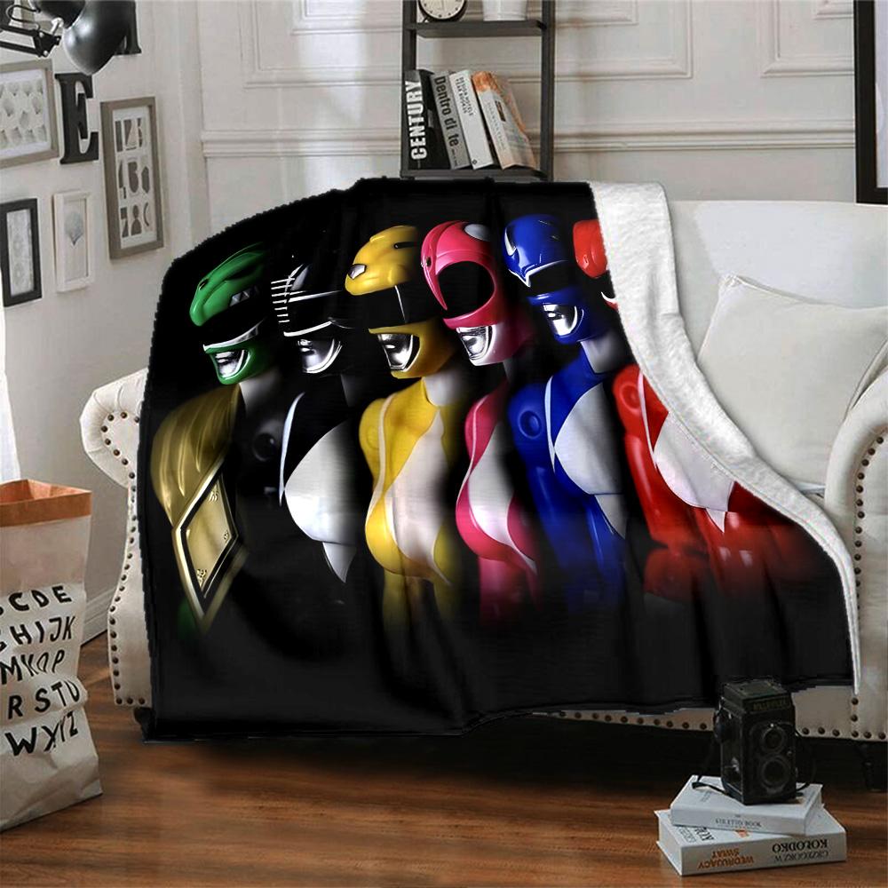 Rangers Team-up Flannel Blanket, Soft Polyester, Modern Design, All-Season for Camping, Travel, Gifts for Holidays or Birthdays