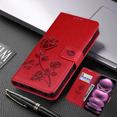 Phone Case For Xiaomi Redmi Note 12 Pro 5G 12C 11A Luxury Rose Flower Leather Wallet Flip Book Cover For Xiaomi Poco X5 Pro 5G Shockproof Cases