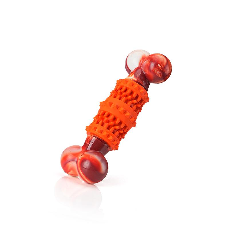 Teething Simulation Bone Pet Toys, Natural Rubber Tooth-cleaning Toys That Can't Be Bitten Through, Educational Large Dog Toys