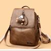 Vintage PU Rucksack Damen Pendler Große Kapazität Reise Rucksack Multifunktionale Umhängetasche