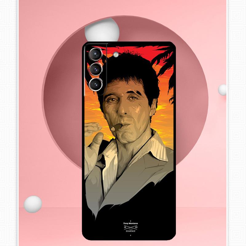 Scarface Al Pacino Tony Montana Case For Samsung Galaxy S22 S23 S24 Ultra Note 20 10 S8 S9 S10 Plus S21 S20 FE Soft Cover