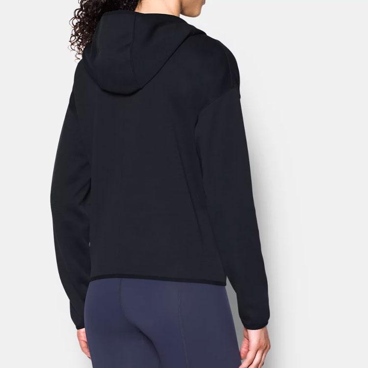 Under Armour Solid Color Waterproof Windproof Sports Training Hooded Jacket Women Jackets Black 1290202-001