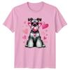 Schnauzer Dog Blowing Bubble Gum With Unisexs TShirt Schnauzer Dog