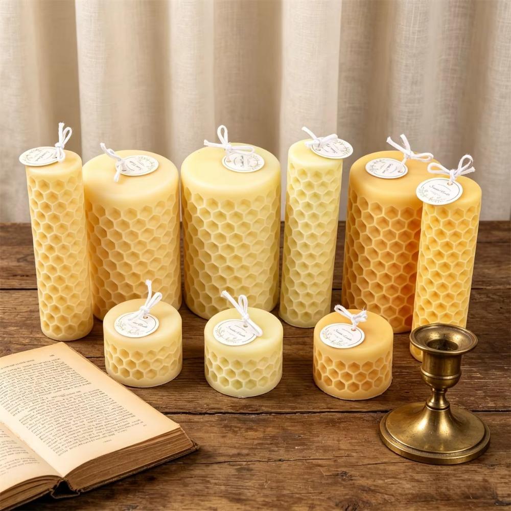 Concave Dot Honeycomb Candle Mold DIY Pillar Candle Mold Cylinder Mold Scented Candle Making