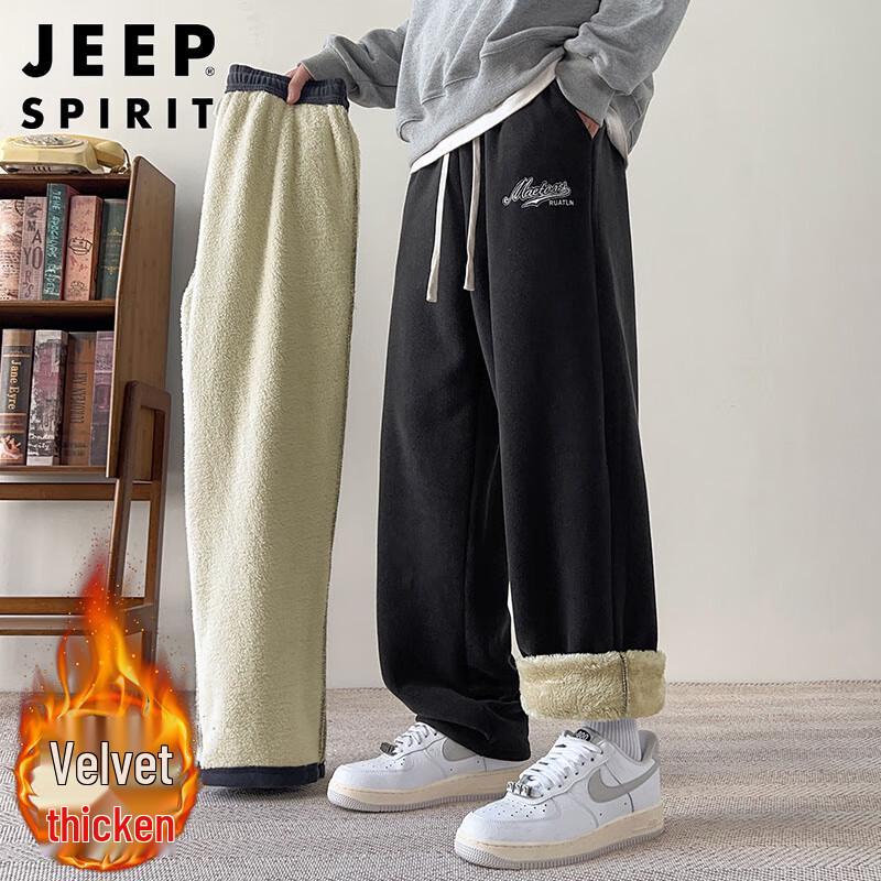 

JEEP SPIRIT Men s Lambswool Lined Straight-Leg Casual Winter Pants XL