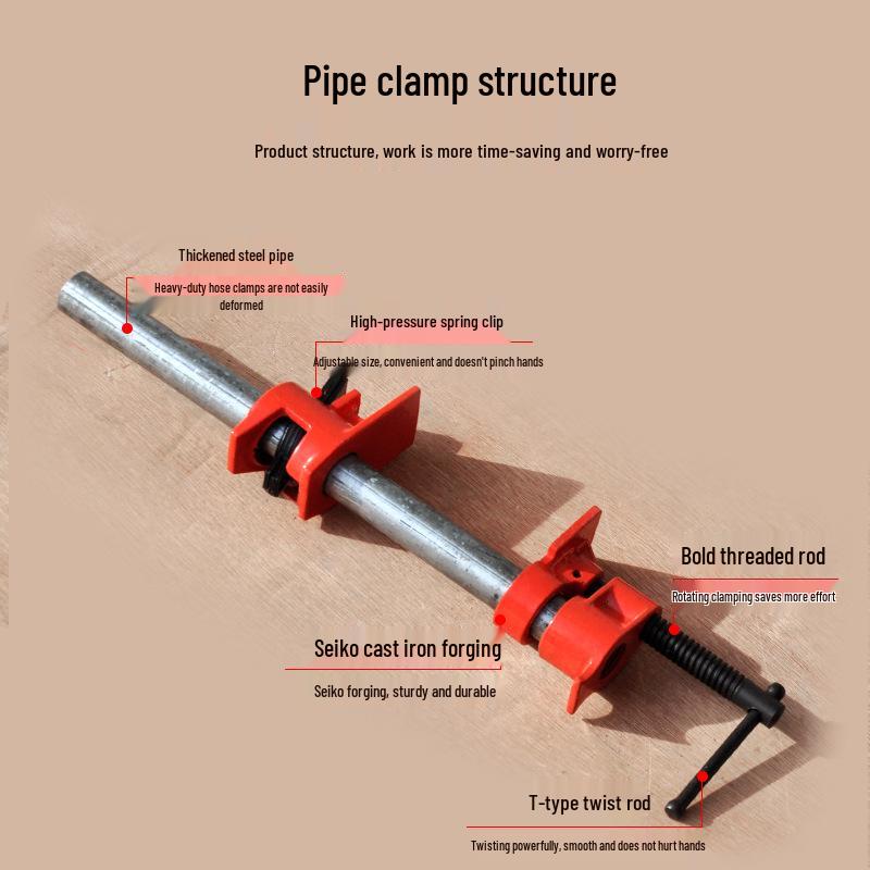 Heavy Duty 1/2 Pipe Clamp Bracket Connector for Quick Fix Clamping