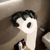 Hand-Shaped Tissue Holder Resin Toilet Paper Roll Stand Easy Installation Bathroom Kitchen Napkin Organizer
