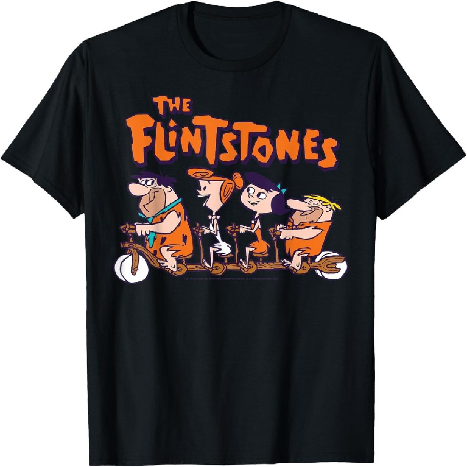 The Flintstones Group Shot Bike Ride T-Shirt S
