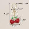 Creative Cherry Grape Keychain Simulation Fruitage Alloy With Rhinestone Key Chain Bags Pendants