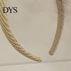 Sweater Coat Headband Women Anti-Slip Inner Side Sponge Filling Handmade Knitting Practical Hair Accessory Hoop Narrow Edge Hairband Broken