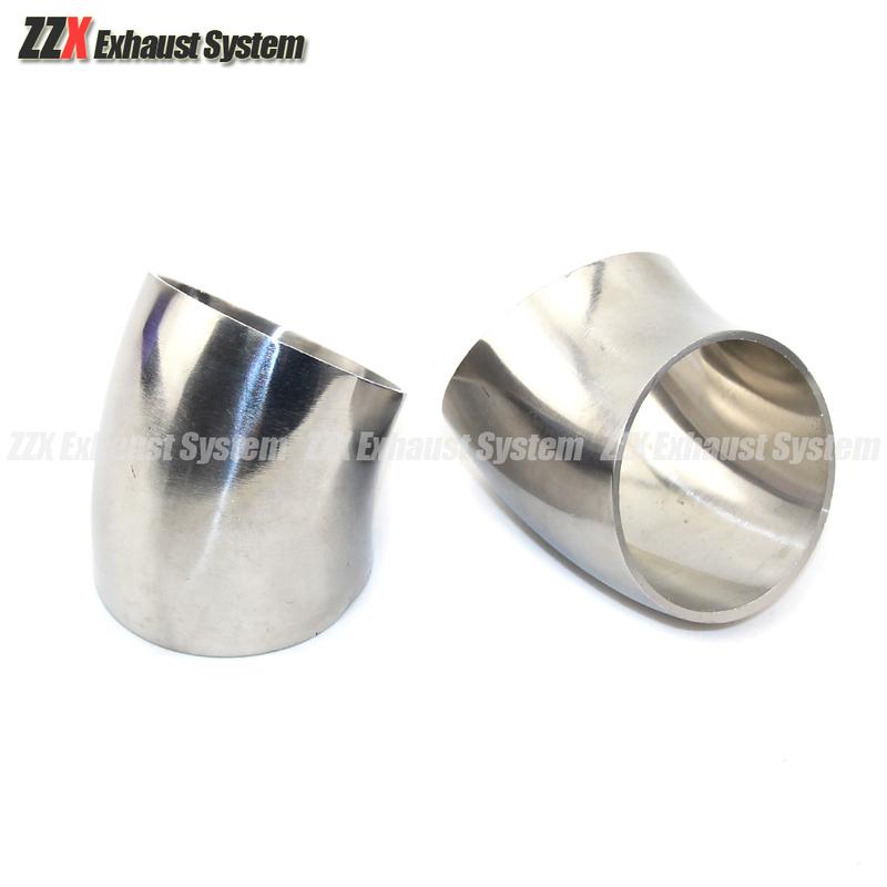 OD 54mm 57mm 60mm 63mm 70mm 76mm 85mm 89mm304 Stainless steel 45 degree elbow Flange for automobile exhaust pipe connection