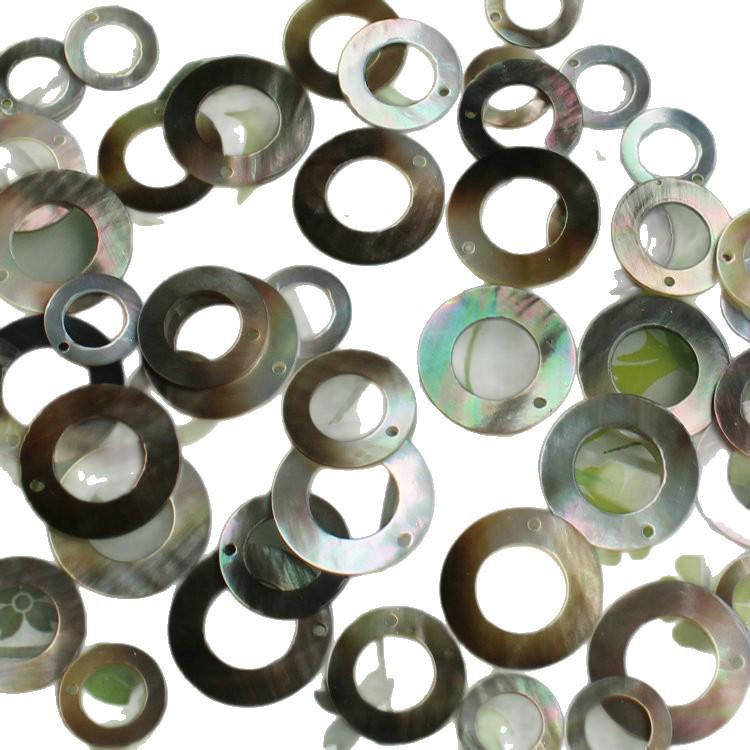 Blacklip Mother of Pearl Round Hairpin Earrings DIY Accessory (11-15-18mm)