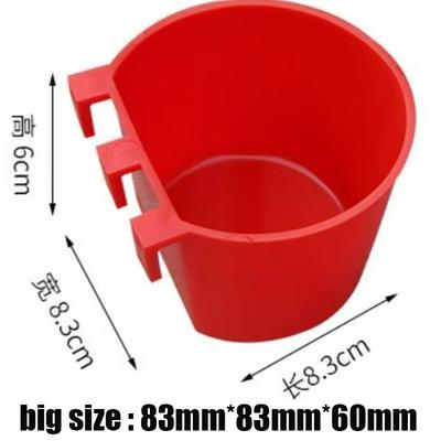 20pcs Hanging Chickens Rabbit Feeders With Hook Plastic Poultry Coop Feeder Water Drinker Feeders Feeder Cage Cups Watering