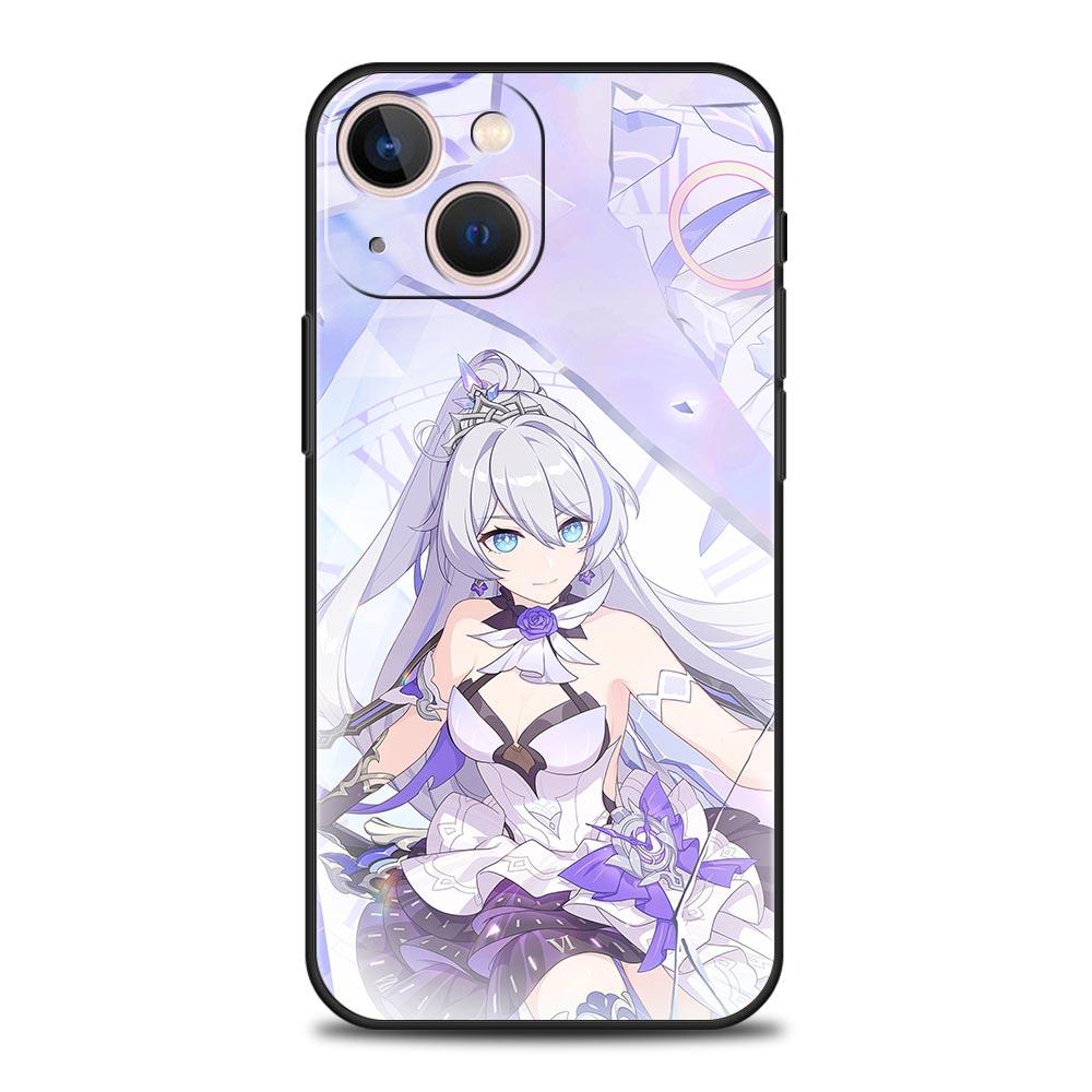 Honkai Impact 3rd Game Luxury Phone Case For iPhone 13 15 14 12 11 Pro MAX XR X SE XS 7 8 Plus Silicone Black Protection Cover