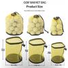 Golf Ball Holding Pouch Durable Drawstring Mesh Net Bag Hold 12/25/50 Balls Portable for Golf Training Competition Travel