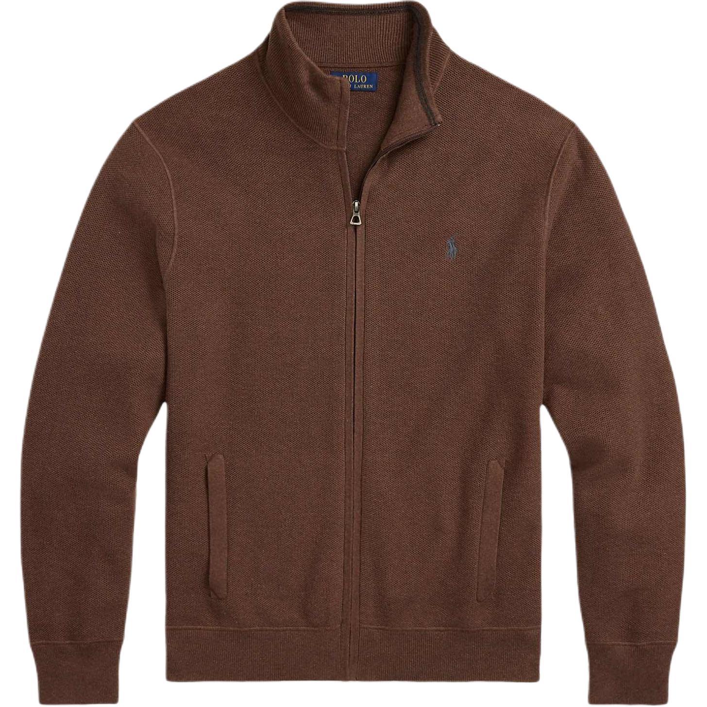 

Polo Ralph Lauren FW25 Вязаный свитер с молнией и воротником-стойкой в рубчик с длинным рукавом Мужской свитер 710P07395-001 S