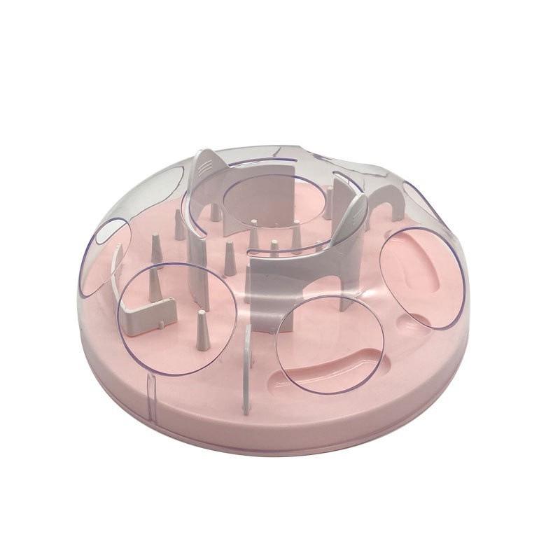 

Миска-пазл для медленного кормления кошек - Тренировочная игрушка против подавления розовый