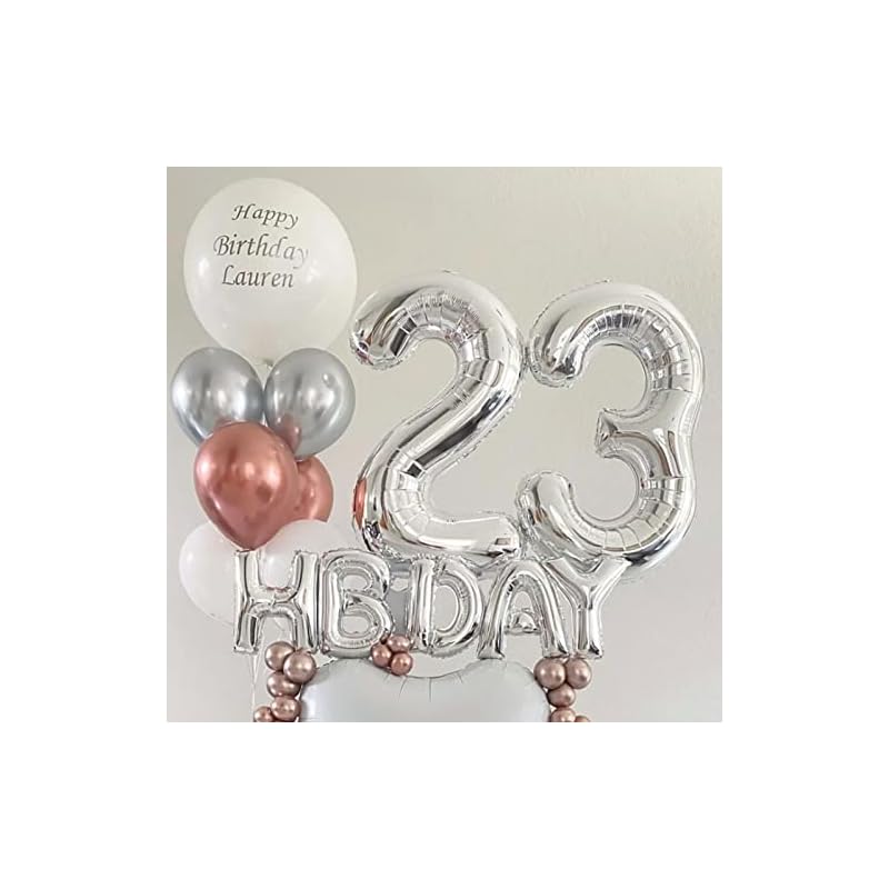Silver Birthday Number Balloon, 2-Year-Old Birthday Number Balloon, 32-inch (approx. 80cm), Aluminum Balloon, Perfect for Weddings, Anniversaries, and