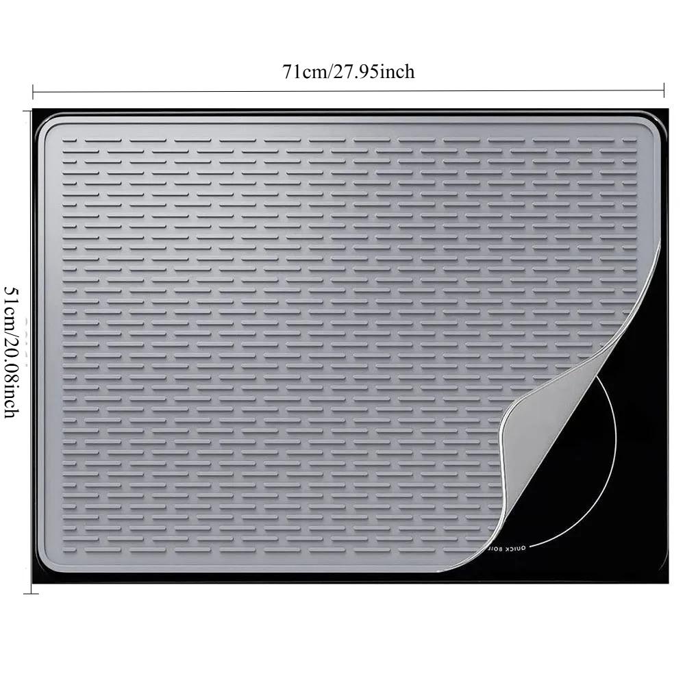 Silicone Insulation Pad, Kitchen Countertop Protection Pad, Drainage Anti Slip Pad, Dining Table Pad, Anti Scald Pad