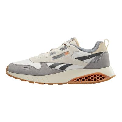 Klassisches Leder Hexalite Bequeme Vielseitige Low-Top Laufschuhe Unisex Sneaker Grau Weiß 100201106