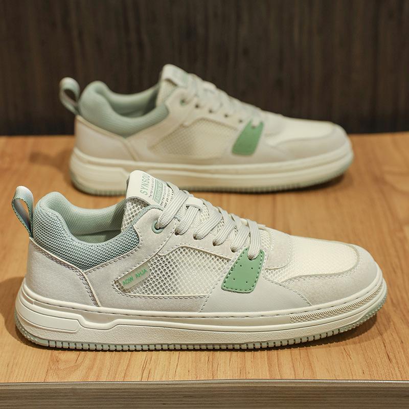 Men's Shoes 2025 Summer New Breathable Mesh Shoes Platform Non-slip Wear-resistant Sports Board Shoes Men's Fashion Casual Shoes