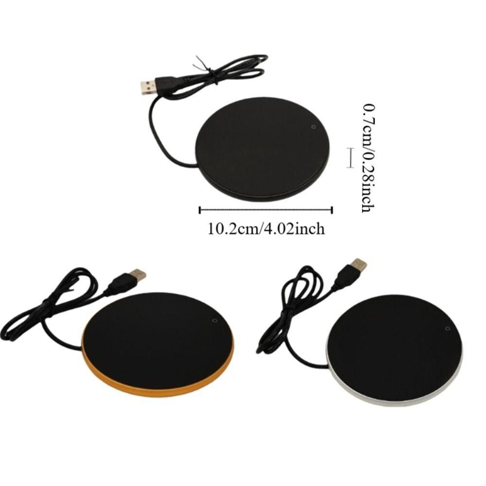 USB Charging Electric Coffee Cup Heater Energy Saving Constant Temperature Cup Warmer Round Thermostatic Coaster Winter