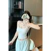 U-neck slim-fitting sling vest women's summer new casual simple and thin versatile short top