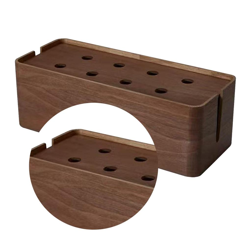 Belüfteter Kabelaufbewahrungsbox Organizer Holz Steckdosenleistenverstecker Kabelverstecker für Heimelektronik und Schreibtisch