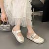 2025 casual new retro niche ugly cute Velcro versatile niche non-slip soft bottom Mary Jane