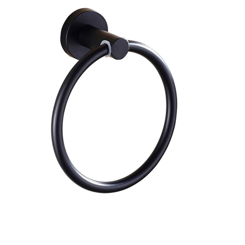 Towel Ring Toilet Paper Holder Stainless Steel Hanger Wall Mounted Bathroom Hardware Towel ring with round base