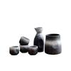 Japanese Ceramic Sake Set with Warmer and Cups for Home Use