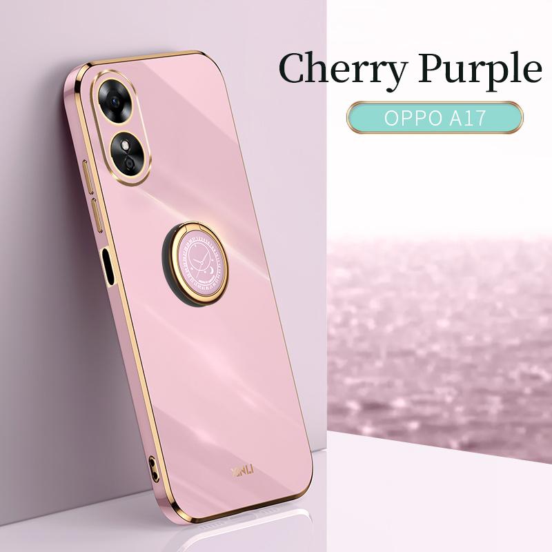 Držák pokovovacího kroužku Silikonové pouzdro odolné proti nárazům pro OPPO A17 Oppo A17K A17 4G kryt telefonu
