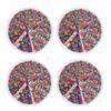 2 Pairs Round Colorful Sequin Nipple Covers Adhesive Nipple Bra Sticker Cover Pads for Festivals