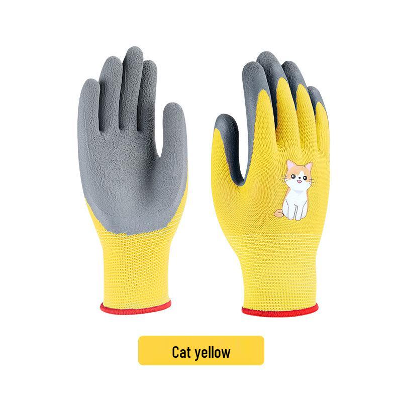 Children's Durable Nitrile Gardening Gloves for Safety and Non-Slip Grip