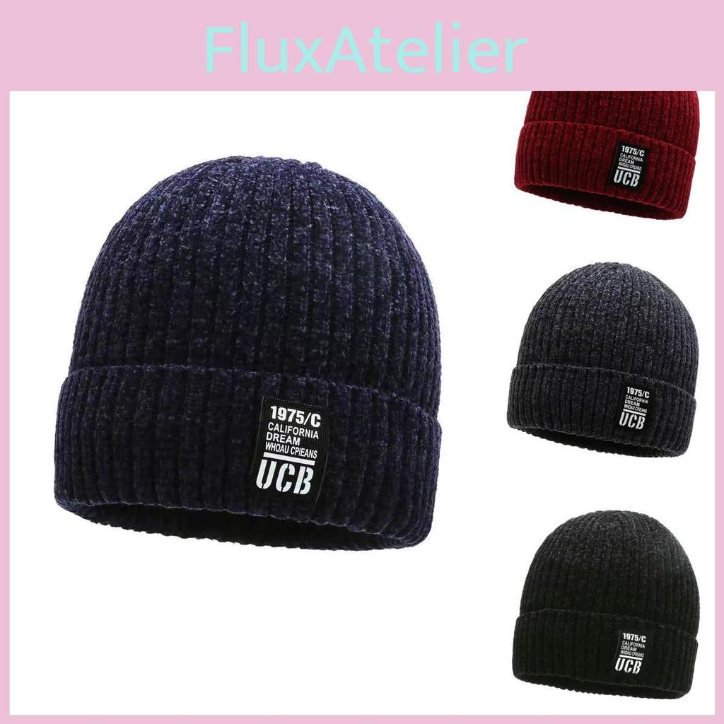 Solid Knitted Color Hat Letter Printing Beanie Caps Windproof Gifts Fashion