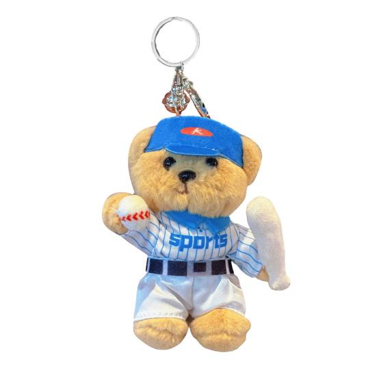 Sports Bear Keychain Plush Pendant for Bag Backpack Cute Plushie Charm Gift for Friends Grab Machine Hang Daily Accessories