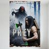 Prey Movie Poster Metal Tin Sign Rustic Weathered Border Skull Figure Axe Woman Horror Movie Plaque for Home Decor