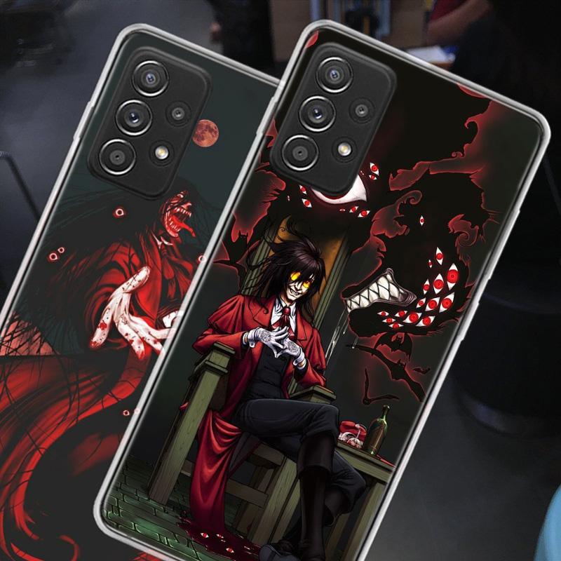 Alucard Helsing Phone Case for Samsung A54 A57 A37 A17 A14 A15 A12 A24 A34 A55 A35 A25 A52S A07 A05S A04S A22 A32 A72 Galaxy Not