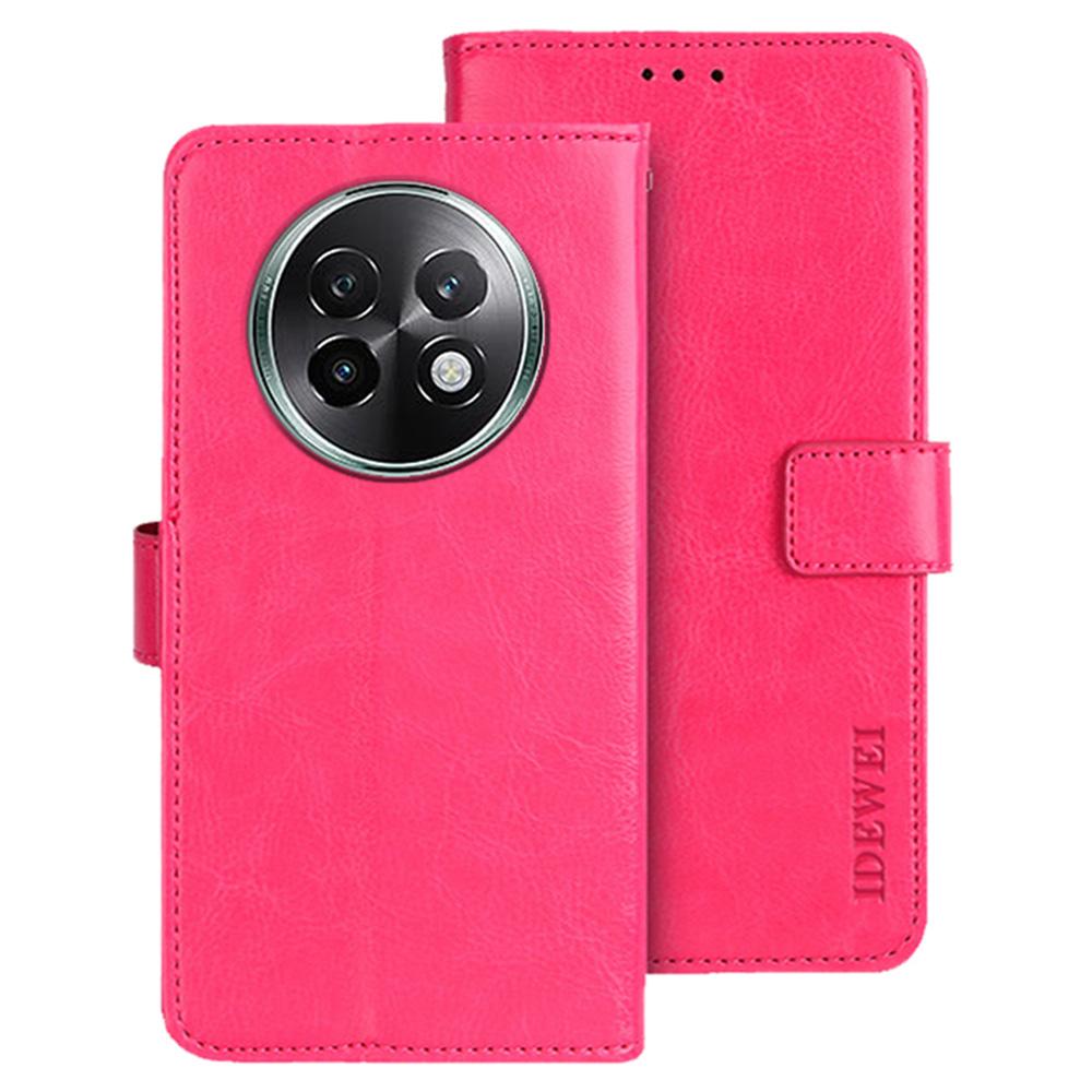 

IDEWEI For Realme Realme 13+ 5G/13 Pro 5G (China) Stand Case Crazy Horse Texture Leather Phone Cover C