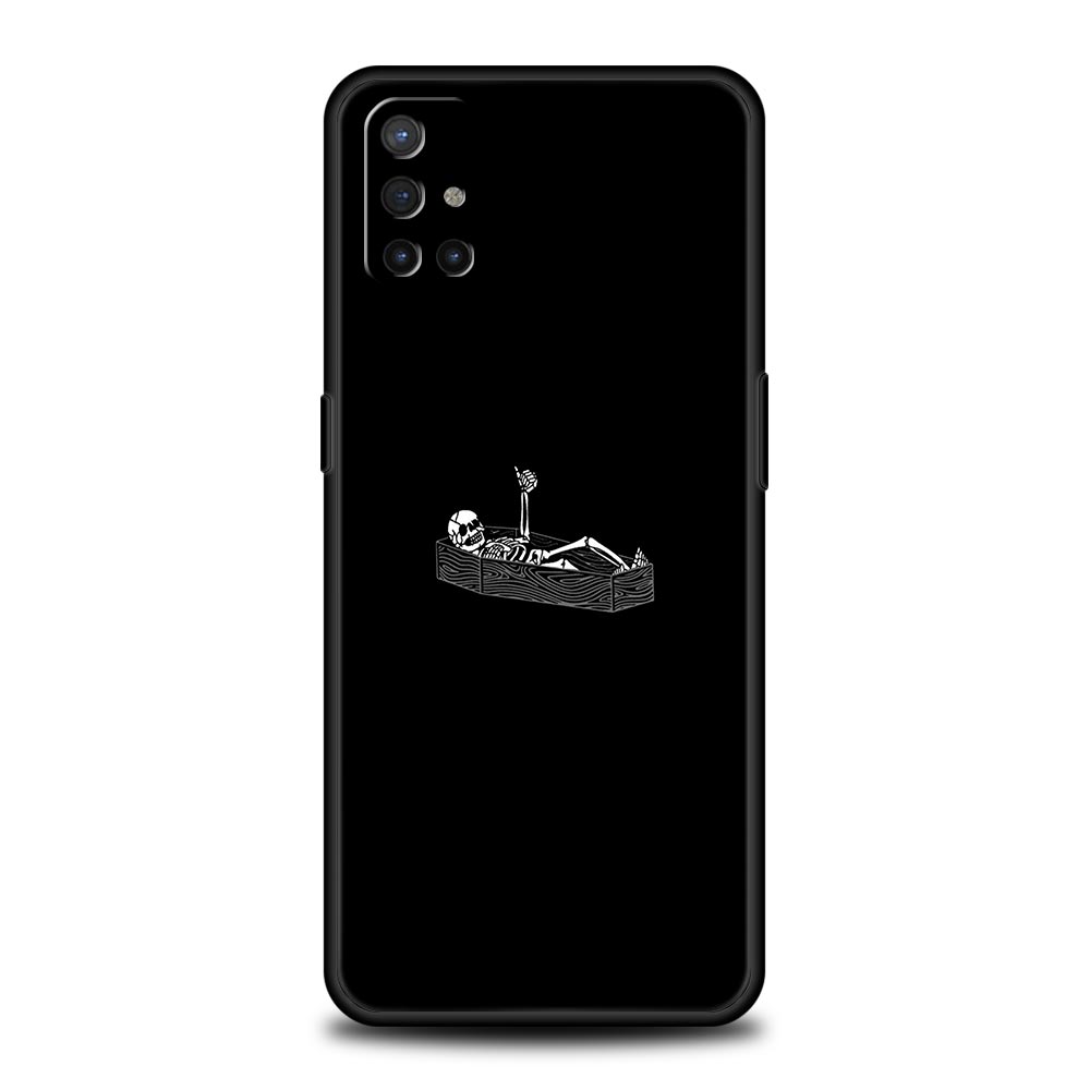 Phone Case For OnePlus 12 11 10 9 Pro 9T 12R 10R 9R 9RT 10T 8T 8 7 6T 7T Nord 2T CE 2 5G N200 N10 N100 Soft Cover Funny Skeleton