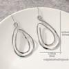 Irregular Spiral Swirl Drop Earrings For Women Silver Color Geometric Dangle Earring Fashion Jewelry Accessories