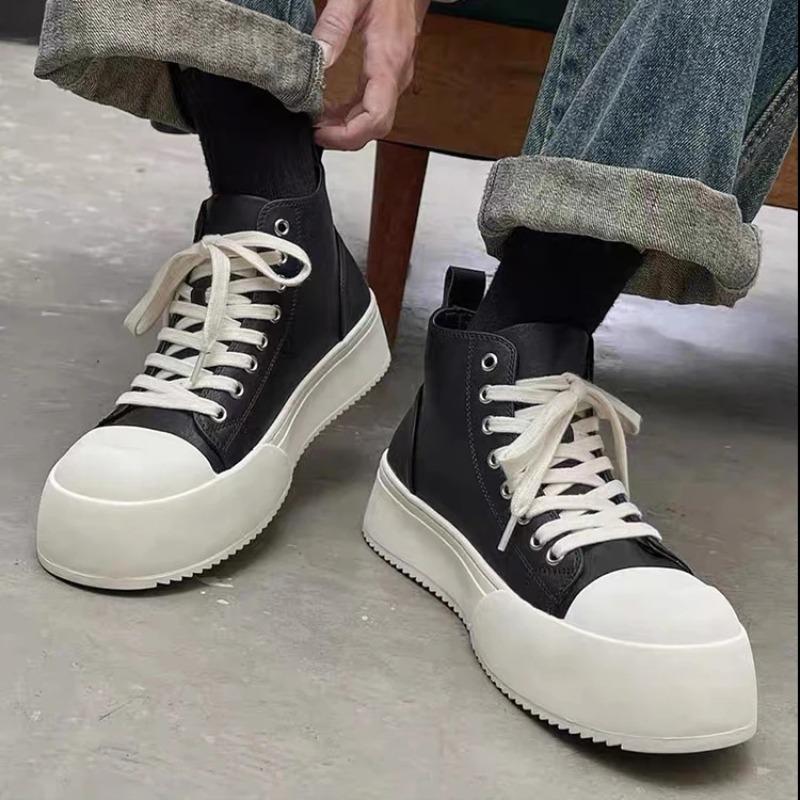 Fashion Women Platform Ankle Sneakers High-Top Lace-Up Canvas Shoes for Women Spring Autumn Trendy -Design Sneakers Zapatos De Mujer