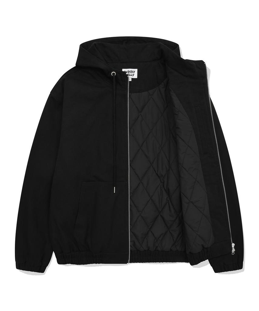 Wacky Willy Hooded Padded Work Jacket Black