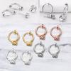 1 Pair Clip On Hoop Earring Converters No-pierced Turn Any Stud Into A Clip-On